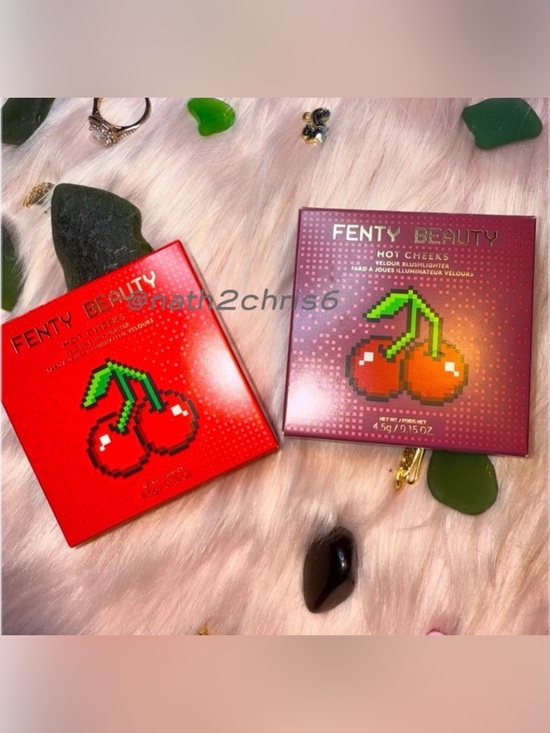 Fenty Beauty Other - 2 Fenty HOT CHEEKS VELOUR BLUSHLIGHTERS - Cherry Pie’d & Cherry Pop NIB Lmt. Ed.